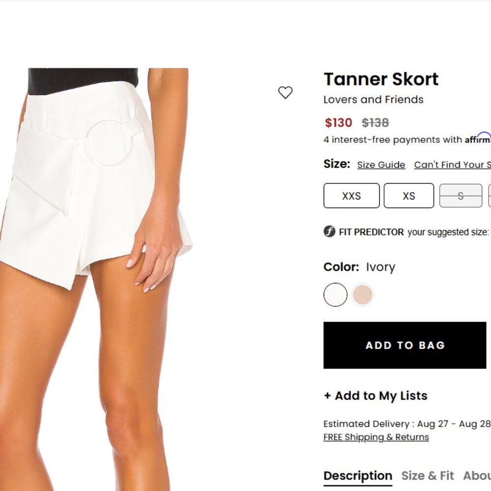 Lovers and Friends - Tanner Skort